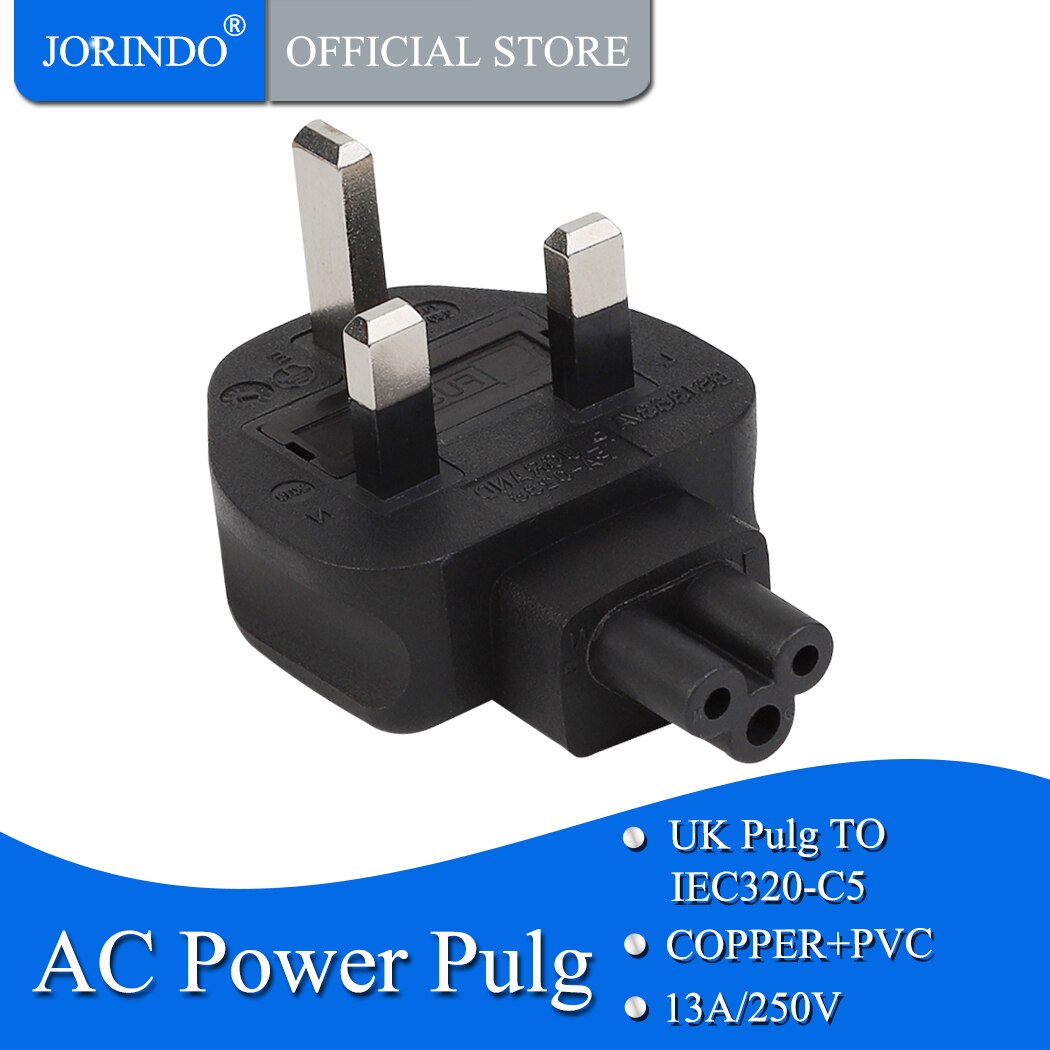 JORINDO UK to IEC320 C5 ȯ ÷, UK 3- -IEC 320 C5 AC  , UK ȯ ÷